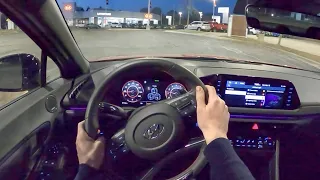 2021 Hyundai Sonata N-Line - POV Night Drive (Binaural Audio)