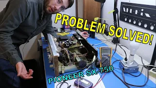 FINALLY Fixing The Power-Washed Pioneer SX-750: Power Supply Repair And Controls Cleaning