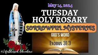 TUESDAY HOLY ROSARY/SORROWFUL MYSTERIES/MAY 14,2024 #dailyrosary #mary #LifesBlessedAdventure #canva
