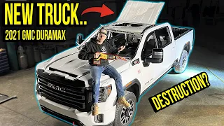 Rebuilding A Wrecked 2021 GMC Duramax With My Dad Part 2