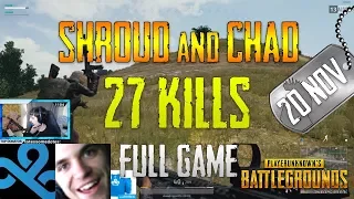 PUBG | Shroud and Chad | 27 Kills