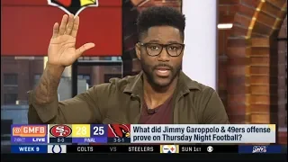 GMFB | Nate Burleson react to 49ers def. Cardinals 28-25; Jimmy Garoppolo: 28-37, 317 Yds, 4 TD