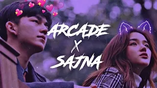 ARCADE x SAJNA (lyrics) - SYM | Full Version | Mashup | happy-or-sad
