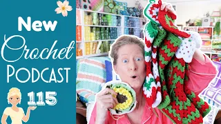 Stockings in Pajamas & a Sunflower?  Crochet Podcast Episode 115!