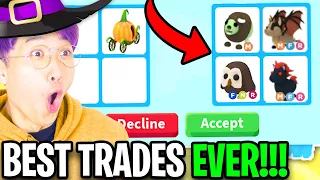 Can We Beat The TRADING ONLY HALLOWEEN PETS CHALLENGE In Roblox ADOPT ME!? (RAREST TRADES EVER!)