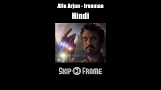 Allu Arjun (Pushpa) As Ironman Hindi 🔥😱  #shorts #AlluArjun #Pushpa #Ironman