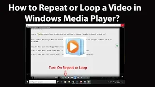 How to Repeat or Loop a Video in Windows Media Player?