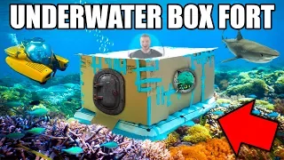 UNDERWATER BOX FORT CHALLENGE!! 📦💦