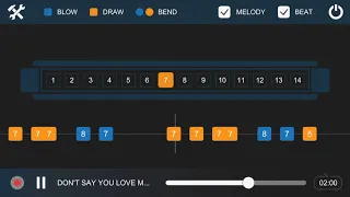 Dont Say You Love Me - Harmonica Tab Tutorial Chromatic 14 Holes