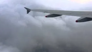 Landing in Rain at Lisbon LPPT - 06Feb2014