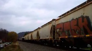 Norfolk Southern Freight Train Lead By A D8-40CW