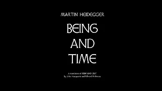 Martin Heidegger Being And Time  Part 1/9