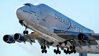 Boeing 747 LCF "DREAMLIFTER" Take Off from Paine Field, Boeing Everett Factory