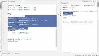 Try Except Else Finally Python Exception handling | python tutorials