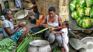 How to make Togo Akpan or akassa in the city of Atakpame Togo West Africa 🇹🇬🇹🇬🇹🇬🇹🇬🇹🇬