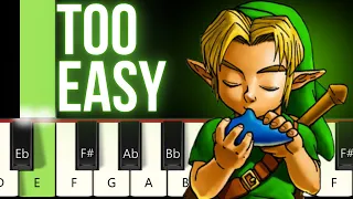 The Legend of Zelda - Lost Woods/ Saria's Song EASY Piano tutorial (Ocarina of Time)