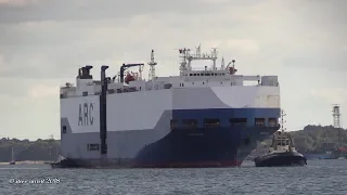 Vehicle Carrier ARC Resolve arriving into Southampton Docks from Antwerp 01/10/18