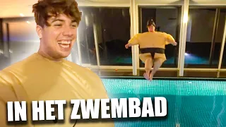 GEK DOEN MET OPBLAASBARE SUMO PAKKEN! 😂