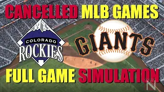 MLB the Show 20 - Colorado Rockies vs San Francisco Giants - Canceled MLB Games - Simulation Nation