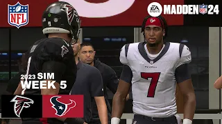 Madden 24 Atlanta Falcons vs Houston Texans Week 5 Full Simulation 2023 PS5 4K Game Play