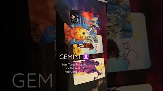 GEMINI ♊️ MINI TAROT READING FOR THE REST OF FEBRUARY 2022