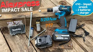 GISAM from Aliexpress Unboxing and Review of a Fake Makita Impact Wrench Driver Tool 40 EURO KIT