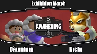 Awakening 2 - pM | Däumling (IC) Vs. Nicki (Fox) - Exhibition Match - Melee Singles