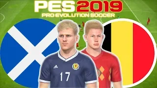 Scotland vs Belgium 0-1 (Lukaku Scored) | Int'l Friendlies 7 Sept 2018 | PES 2019 Gameplay