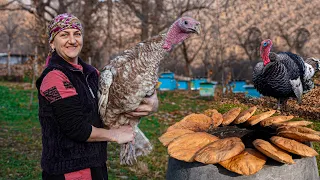 Cooking a Giant Turkey in a Tandoori - How to make Tandoori bread in the village?