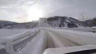 H30 1月N-one 4wd ターボ 雪道ドライブ 【R156 道の駅飛騨白山～荘川公園】