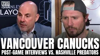 Rick Tocchet & JT Miller React to Nashville Predators Forcing Game 6 vs. Vancouver, Not Challenging