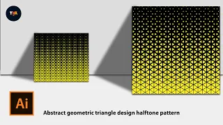 Abstract geometric triangle design halftone pattern tutorial | Adobe Illustrator