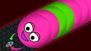 Wormate.io 1 Giant Monster Worm vs. Tiny Invasion Worms Epic Wormateio Best Trolling Gameplay! #N2