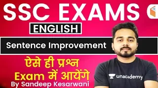 7:30 PM - SSC 2020 Exams | English by Sandeep Kesarwani | Sentence Improvement