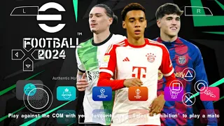 eFOOTBALL PES 2024 PPSSPP ISO CAMERA PS5 ENGLISH VERSION NO SAVE DATA & NO TEXTURES LATEST UPDATE