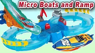 Micro Boats & Dash Ramp Set - Kids go speed boat racing