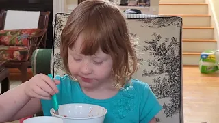 Ada eating pasta on Thanksgiving 2023