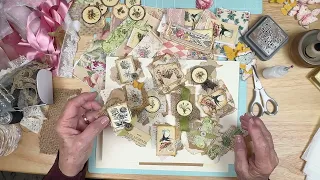 Making Clusters for Junk Journals, Scrapbook, Collage, Paper Crafts, Ephemera, Embellishments