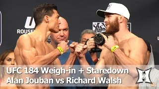 UFC 184: Alan Jouban and Richard Walsh Weigh-in and Staredown (HD / Complete / Unedited)