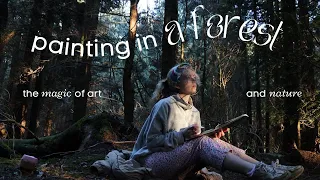 I Spent The Day Painting in a Forest ~ calming art vlog ~