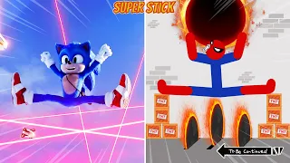 Sonic vs Stickman | Stickman Dismounting Highlight and Funny Moments #133