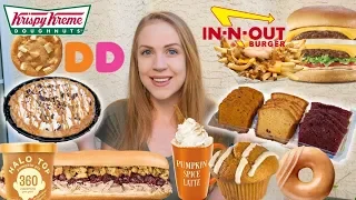 5,800 CALORIE FALL FITGIRL CHEAT DAY | PUMPKIN SPICE, DONUTS, IN N OUT BURGER AND FRIES + MORE!