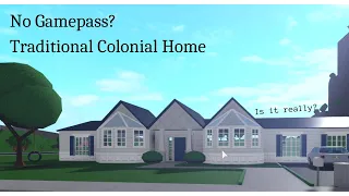 [Bloxburg Speed Build] Traditional Colonial House made with no gamepass?