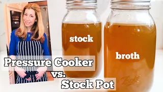 Homemade Chicken Stock - 2 WAYS (Pressure Cooker VS Stock Pot)