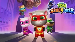 ГОВОРЯЩИЙ ТОМ ПОГОНЯ ГЕРОЕВ #1 Talking Tom Hero Dash лучше Бег за золотом Игра про мультик