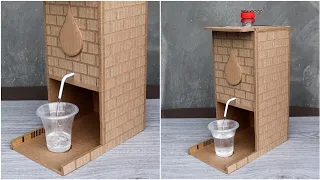 CARDBOARD WATER DISPENSER | Science Project Ideas | Arts & Crafts | DIY School Project