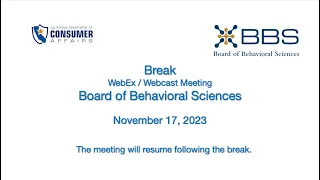 Board of Behavioral Sciences Meeting - May 17, 2024 - 2 of 2