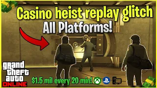 (AFTER PATCH) Casino Heist replay glitch tutorial! Works on all platforms! Easy GTA 5 Money Glitch!