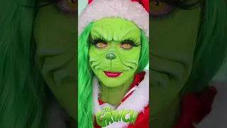 Incredible Grinch Prosthetic Makeup | Looksmas Day 8 #shorts #makeup #christmas