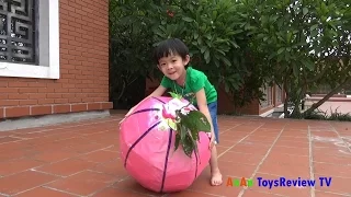 GIANT EGG SURPRISE OPENING - Bóc trứng trái cây thần kỳ khổng lồ ❤ Anan ToysReview TV ❤
